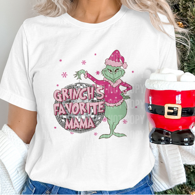 Mean Green Guys Favorite Mama Disco Ball DTF Transfer