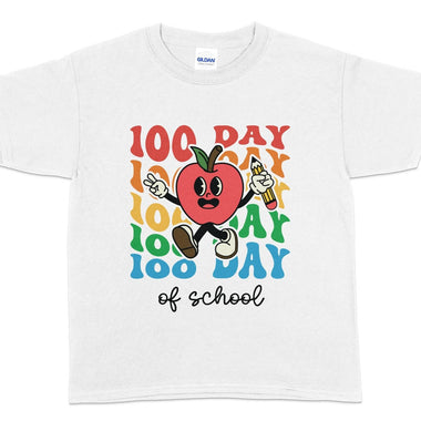 100 Days of School Running Apple DTF Heat Press Transfer