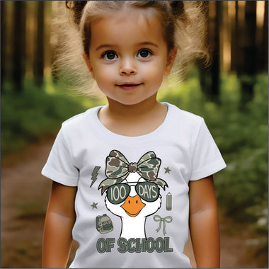 100 Days of School Camo Girl Goose