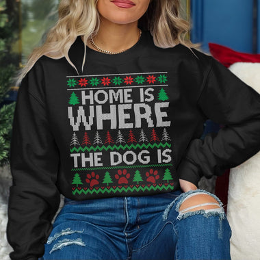 Home is where the Dog is Ugly Sweater DTF Transfer