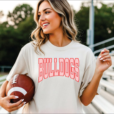 Bulldogs Red Strip Arch DTF Transfer
