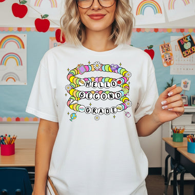 Hello Back to School Bracelet Pre-K - 5th Grade DTF Transfer