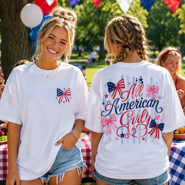 All American Girly 2 part DTF Transfer