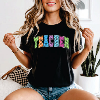 Checkered Brights Teacher