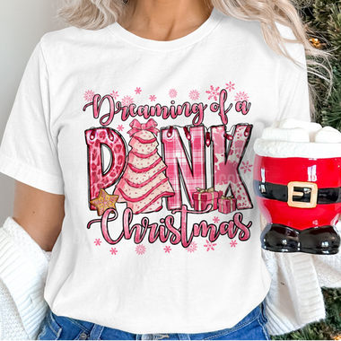 I'm Dreaming of a Pink Christmas DTF Transfer