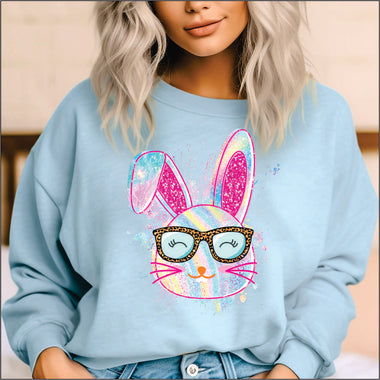Easter Bunny Holographic Look DTF Transfer