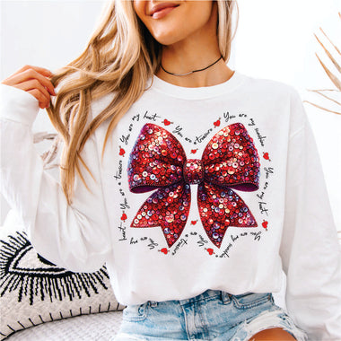 Faux Sequin Bow