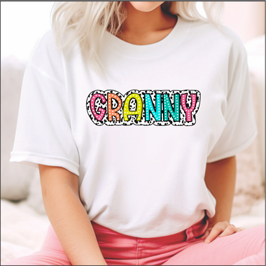 Granny Dalmatian and Brights DTF Transfer