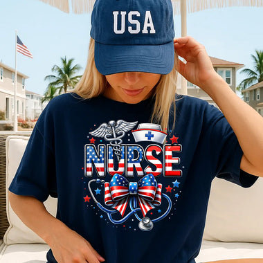 Patriotic Nurse DTF Transfer
