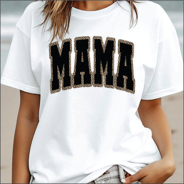 Mama Black and Leopard DTF Transfer