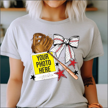 Polaroid Baseball DTF Transfer