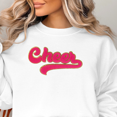 Cheer Hot Pink Chenille Patch