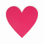 Bright Pink Sequin Heart Chenille Patch