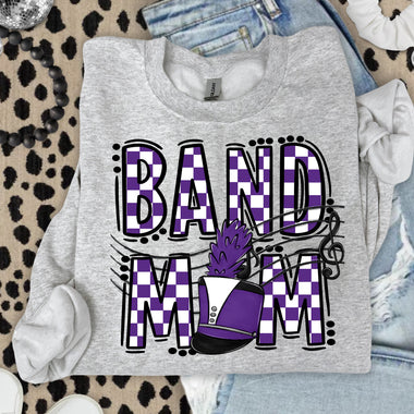 Retro Band Mom Purple DTF Transfer