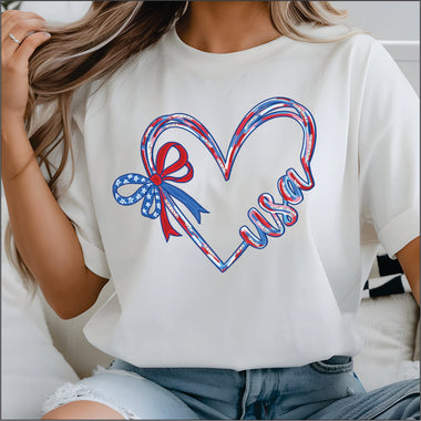 USA Heart & Bow
