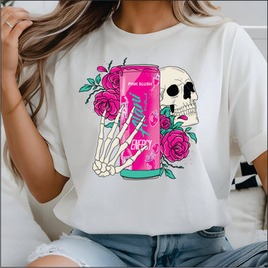 Alani Pink Skeleton DTF Transfer
