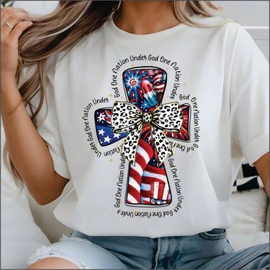 America Cross DTF Transfer