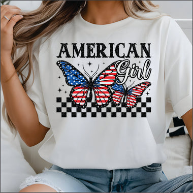 American Girl Butterflies DTF Transfer
