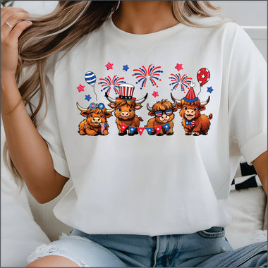 American Highland Cows DTF Transfer