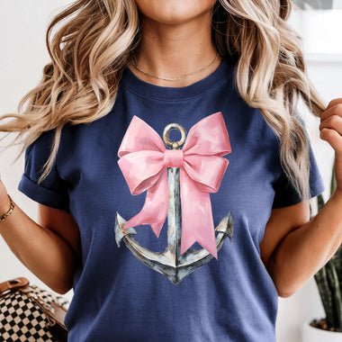Anchor with Pink BowDTF Transfer