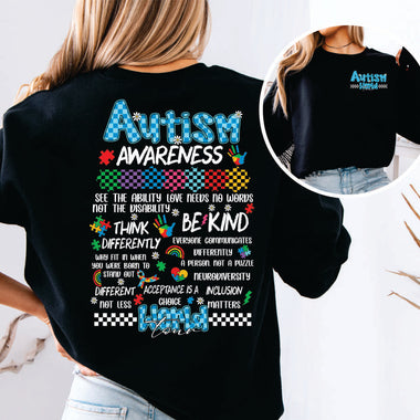 Autism Awareness 2 white print