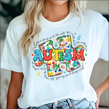 Autism Floral Puzzle DTF Transfer