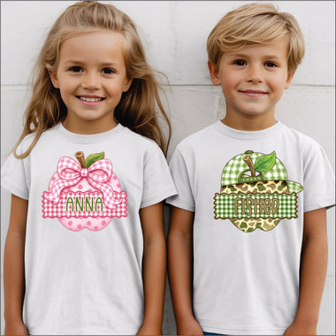 Personalized Back to School Apples DTF Transfer
