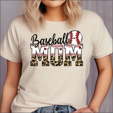 Baseball Mom leopard  DTF Transfer