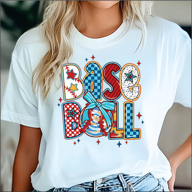 Baseball Bright Pattern DTF Transfer