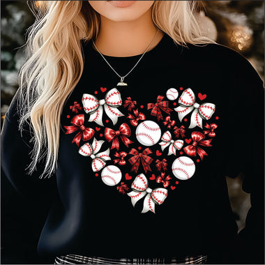 Baseball Heart DTF Transfer