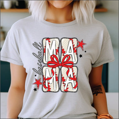 Baseball Mama Block DTF Transfer