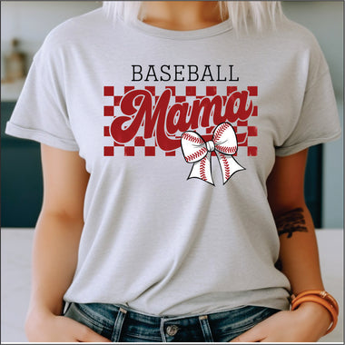 Baseball Mama check DTF Transfer