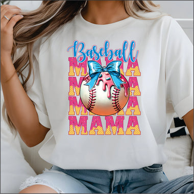Baseball Mama Drip DTF Transfer
