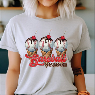 Baseball Season Icecream DTF Transfer