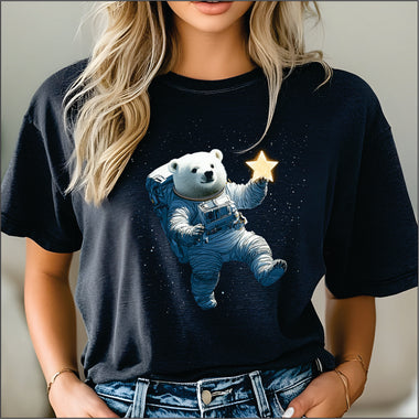 Bear in Space DTF Transfer