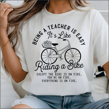 Being a Teacher is Easy DTF Transfer