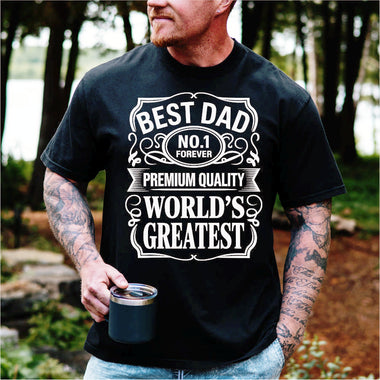 Best Dad No 1 Forever White