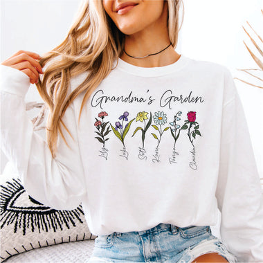 Custom Birth Month Garden DTF Transfer