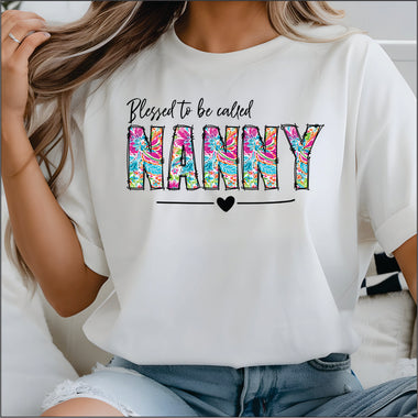 Blessed to be Called Nanny DTF Transfer