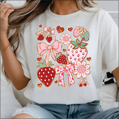 Boho Strawberry DTF Transfer