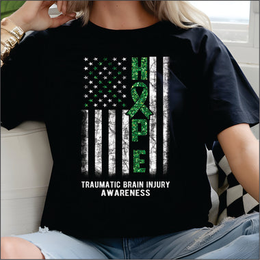 Brain Injury Awareness Flag DTF Transfer