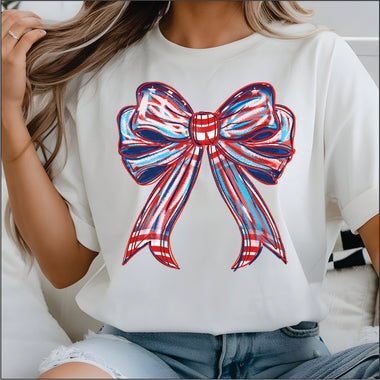 Brushstroke American Bow DTF Transfer