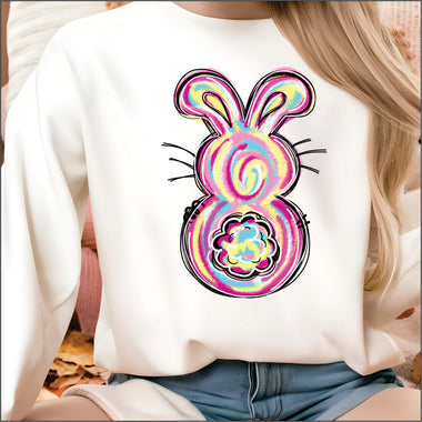 Brushstroke Bunny DTF Transfer