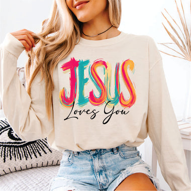 Brush Stroke Jesus Loves me