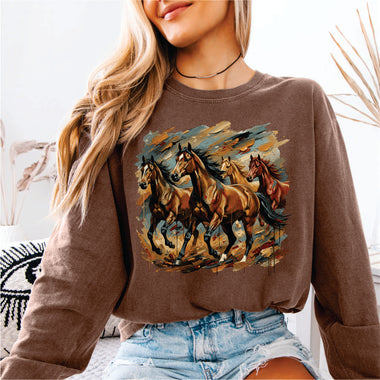 Brushstroke Painted Horses