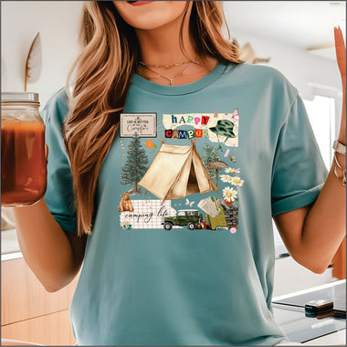 Camping Collage DTF Transfer