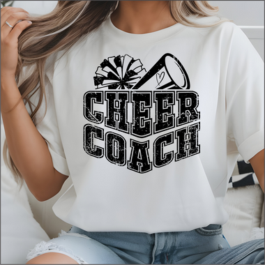 Cheer Coach Black DTF Transfer