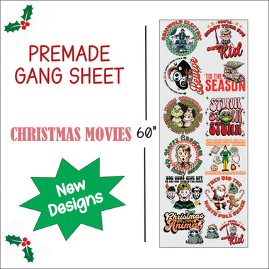 Christmas Movies Gang Sheet