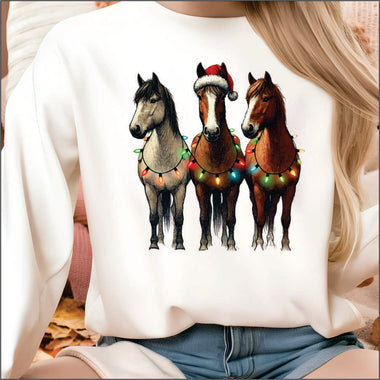 Christmas Horses DTF Transfer