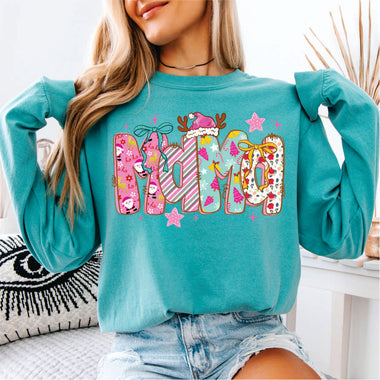 Mama Pink Christmas Pattern